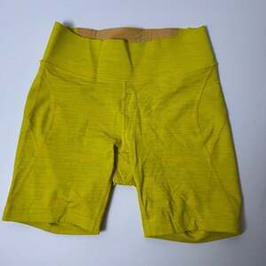 Outdoor Voices Freeform High Rise Biker Shorts in Yellow Green
